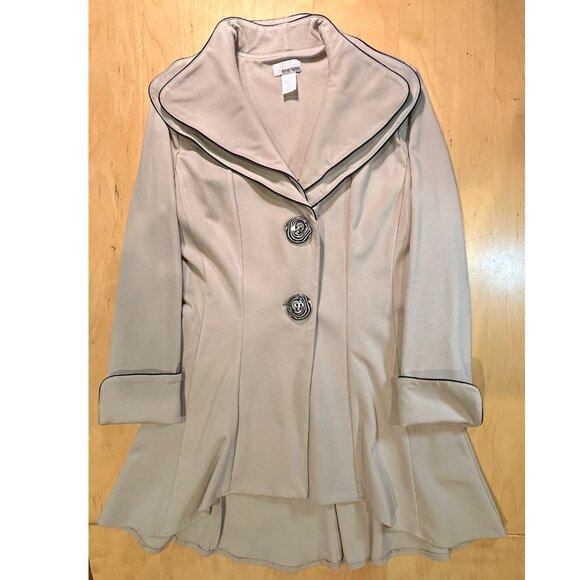 Vintage Design Today’s Women's Double Layered Collar Coat Large - Picture 7 of 13